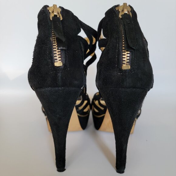 Nine West Platform Stiletto Heel – black suede 8M. - Picture 5 of 10